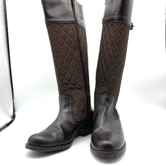 Talbots Brown Tamera Quilted Riding Boots - Picture 11 of 15